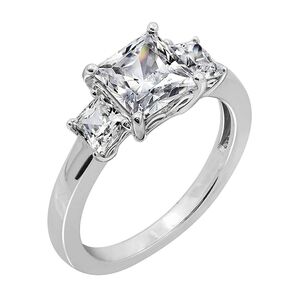 2 Ct Princess Cut 3-Stone Diamond Ring
